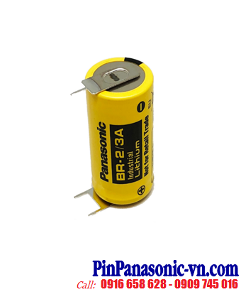 Panasonic BR-2/3A (chân thép); Pin nuôi nguồn Panasonic BR-2/3A lithium 3v 2/3A 1200mAh, Xuất xứ Nhật